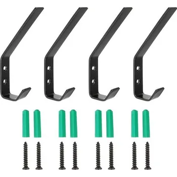 Věšák Sada 4 dvojitých háčků na kabáty, 15mm