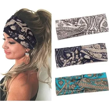 Čelenka Čelenky Yean Boho s&nbsp;široce zkříženou hlavou, kroucená čelenka pro ženy a dívky (3 kusy)