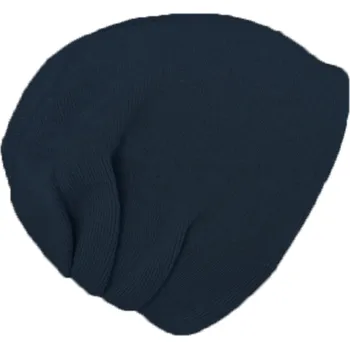 Čepice Fiebig - Headwear since 1903 Dámská kašmírová čepice tmavě modrá – vzadu seskládaná Velikost: Unisize (S-XL)