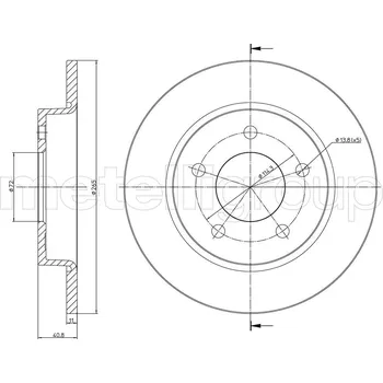 Brzdový kotouč Brzdový kotouč METELLI 23-0738C
