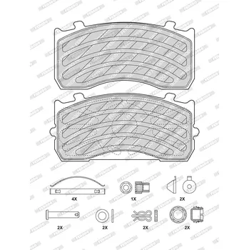 Brzdová destička Sada brzdových destiček, kotoučová brzda FERODO FCV1277BFE