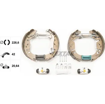 Brzdová čelist Sada brzdových čelistí TEXTAR 84065400