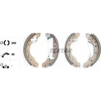 Brzdová čelist Sada brzdových čelistí TEXTAR 91044700