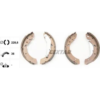 Brzdová čelist Sada brzdových čelistí TEXTAR 91053400