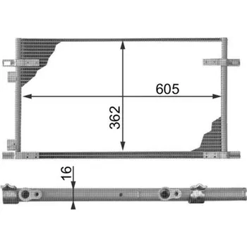 Výparník klimatizace Kondenzátor, klimatizace MAHLE AC 278 000P