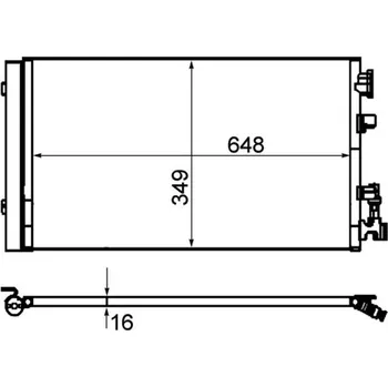 Výparník klimatizace Kondenzátor, klimatizace MAHLE AC 630 000P