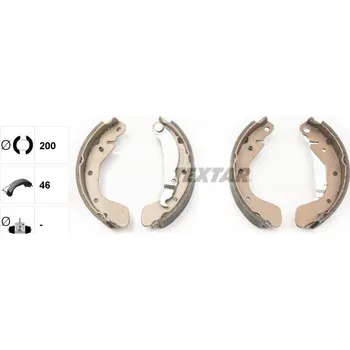 Brzdová čelist Sada brzdových čelistí TEXTAR 91058200