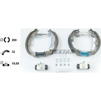 Brzdová čelist Sada brzdových čelistí TEXTAR 84064500