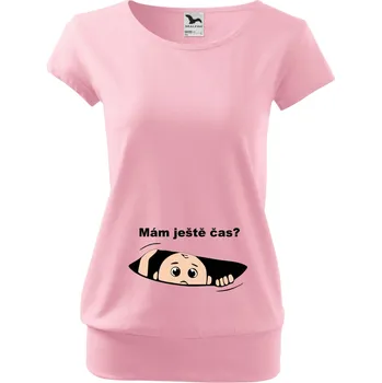 Těhotenské tričko - Mám ještě čas? Barva: Fialová, Velikost: 2XL