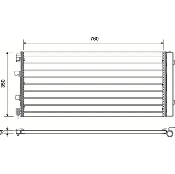 Výparník klimatizace Kondenzátor, klimatizace VALEO 814179