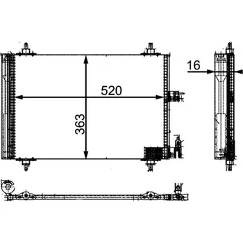 Výparník klimatizace Kondenzátor, klimatizace MAHLE AC 323 000P
