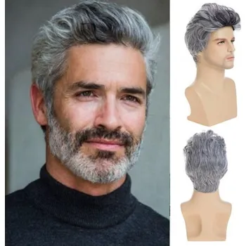 Paruka Pánská paruka Qnbiar šedá
