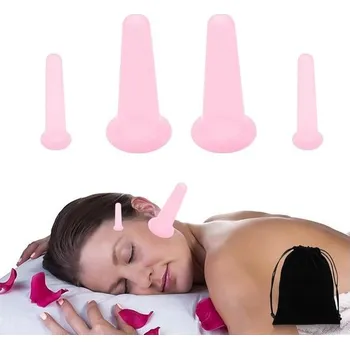 Masáž Silikonové baňkování, 4ks masážních přísavek