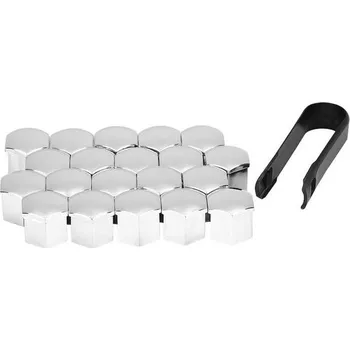 Matice na kolo X AUTOHAUX 20 ks 19mm univerzální krytky šroubů kol Krytky šroubů kol a matic kol Plastové krytky