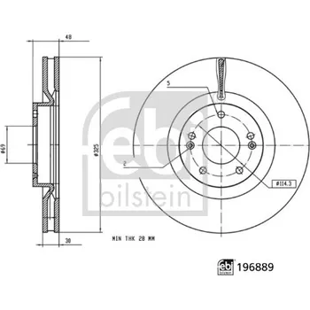Brzdový kotouč Brzdový kotouč FEBI BILSTEIN 196889