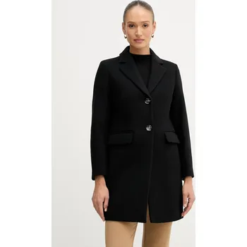 Vlněný kabát Sisley 2JJYLN04N černá 99A, vel. 38