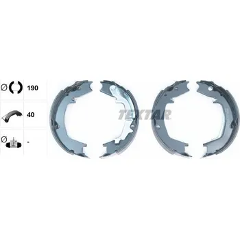 Brzdová čelist Sada brzdových čelistí, parkovací brzda TEXTAR 91066400