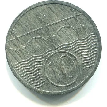 Protektorát Čechy a Morava. 10 haléřů 1943.