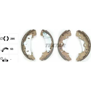 Brzdová čelist Sada brzdových čelistí TEXTAR 91065800