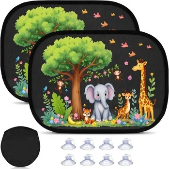 Příslušenství pro GPS Sluneční clona do auta pro děti, 2 kusy slunečních clon do auta pro děti s UV ochranou a 8