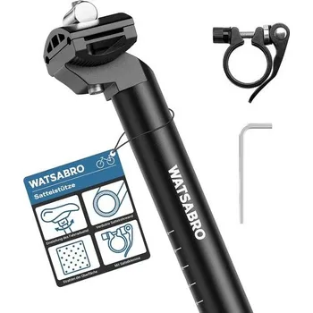 Sedlovka Sedlovka na kolo WATSABRO 27,2 mm s objímkou sedla, hliníková slitina 400 mm unibody sedlová trubka