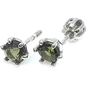 Náušnice Šperky Jan Kos Jan Kos jewellery Stříbrné náušnice s vltavínem 32106338