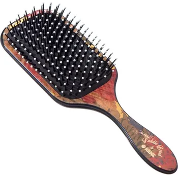 kartáč na vlasy Kent LPB1 Large Floral Cushioned Paddle Brush - Vypuklý kartáč na delší vlasy