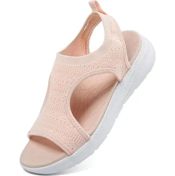 Dívčí zimní obuv VTASQ Letní pratelné ortopedické nazouvací sportovní sandály s páskem na zádech, lehké pletené