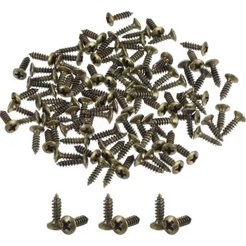 Elektrická kytara QUARKZMAN 100 kusů 3MM šrouby pro pickguard elektrické kytary a baskytary, montážní šroub proti