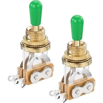 Příslušenství ke stanu QUARKZMAN 3polohový kytarový krátký přepínač, rovný přepínač, zlatý se zeleným tlačítkem, pro