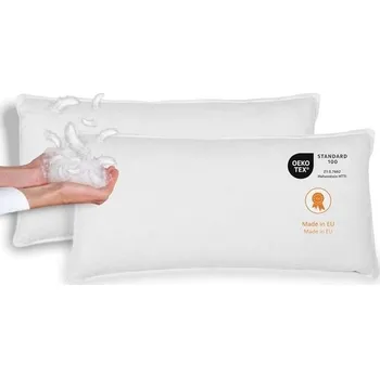 přikrývka Sada 2 polštářů na spaní: péřové a péřové 40x80 cm, polštář na hlavu, 100% peří a prachové peří,