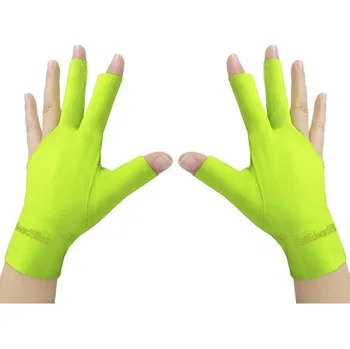 Kulečníkové rukavice PolyMath 10 ks/sada, 3 otevřené prsty, rukavice na tágo Spandex Lycra pro