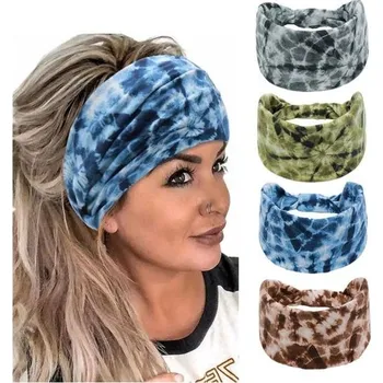 Čelenka Módní dámské vlasové pásky, šátky do vlasů, čelenka s turbanem, květinová bavlněná čelenka, široká