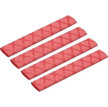 Bicí nástroj QUARKZMAN 4 ks páska na paličky o průměru 18 mm, protiskluzová smršťovací fólie pro bicí, červená