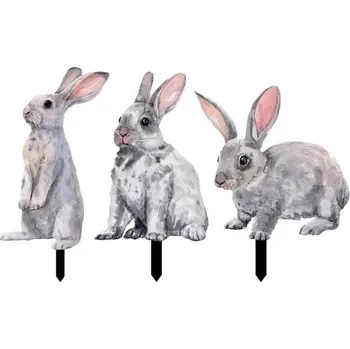 Cabilock 3ks králičí zahradní kůl, dekorace