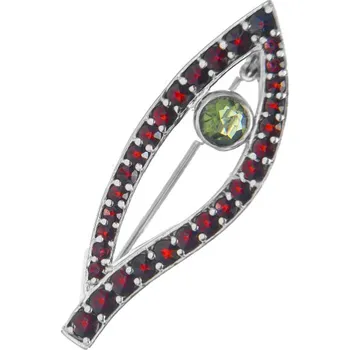 Brož Český granát brož stříbrná 150726