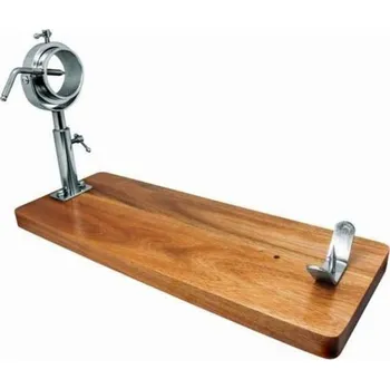 NERTHUS FIJ 366 Držák na šunku z akáciového dřeva, hnědý, originál, Única Única bez nože