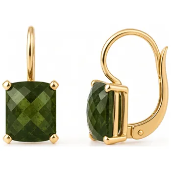 Náušnice Vltavín Moldavite Zlaté náušnice s vltavíny P20 0067