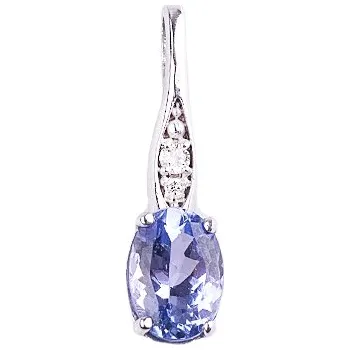 Přívěsek diamant + tanzanit - zlatý přívěsek (U4-1123)