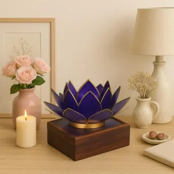 Svícen Lotosový svícen-Fialový