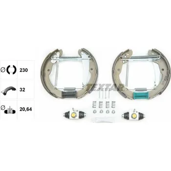 Brzdová čelist Sada brzdových čelistí TEXTAR 84052402