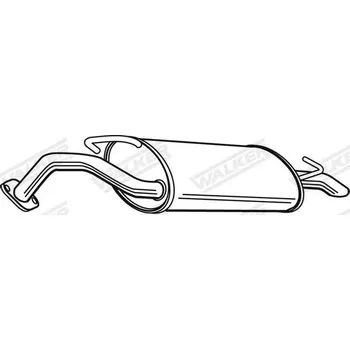 Tlumič výfuku Zadní tlumič výfuku WALKER 23156