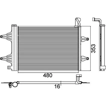 Výparník klimatizace Kondenzátor, klimatizace MAHLE AC 359 000P