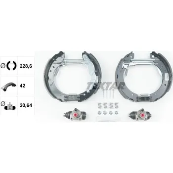 Brzdová čelist Sada brzdových čelistí TEXTAR 84050000