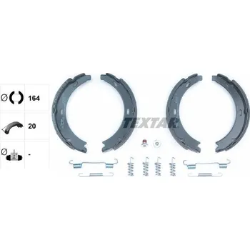Brzdová čelist Sada brzdových čelistí, parkovací brzda TEXTAR 91057100