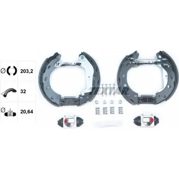 Brzdová čelist Sada brzdových čelistí TEXTAR 84057402