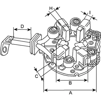 Startér Držák, uhlíkové kartáče HC-Cargo F 032 234 062