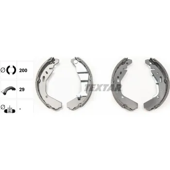 Brzdová čelist Sada brzdových čelistí TEXTAR 91065200