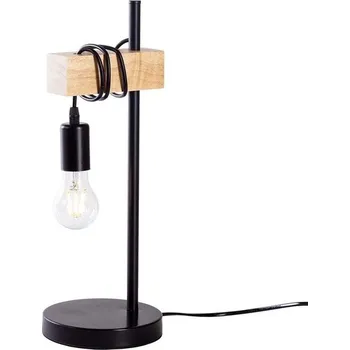 Lampička Stolní lampa InnovaGoods černo-dřevěná