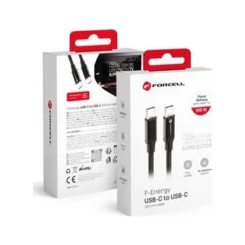 Kabel USB‑C – USB‑C Forcell F‑Energy QC4.0 PD 3 A 60 W 1 m černý - Forcell + zdarma možnost vyzkoušet a vrátit zboží do 30 dní